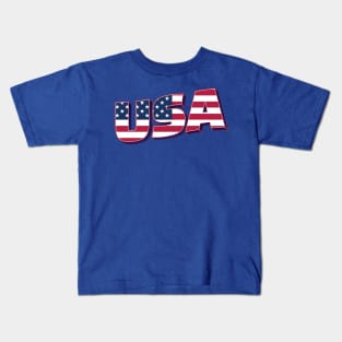 United States of America vintage style retro souvenir Kids T-Shirt